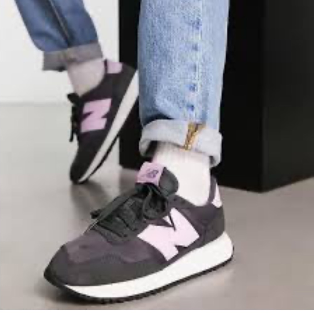 New Balance dark gray and Pink Athletic Sneakers